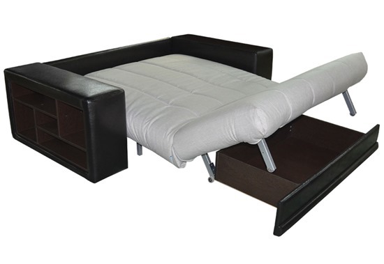 Canapé droit en cuir écologique